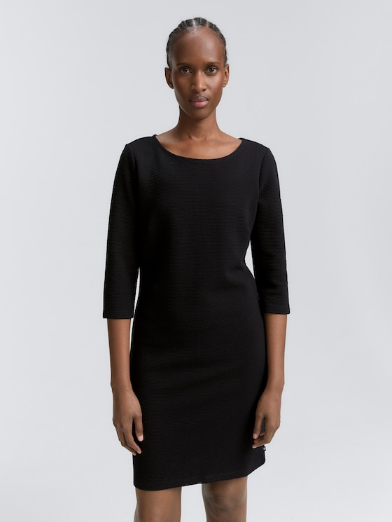 Jacquard Mini-Kleid von Denim Female, deep black