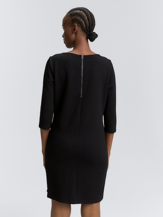 Jacquard mini jurk door Denim Female, deep black