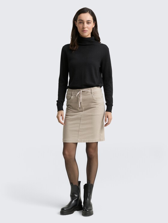 Cordrock mit Kordelzug von Women, soft taupe grey