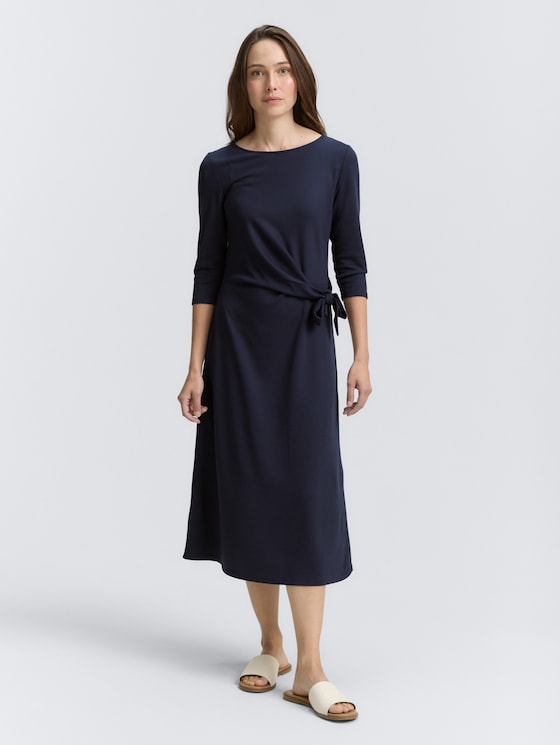 Jersey midi-jurk met knoopdetail door Women, Lunar Eclipse