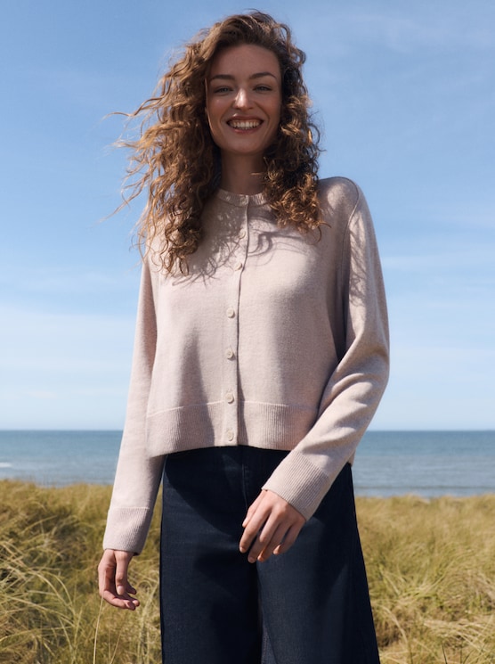 Cardigan mit Kaschmir-Anteil von Women, soft taupe melange
