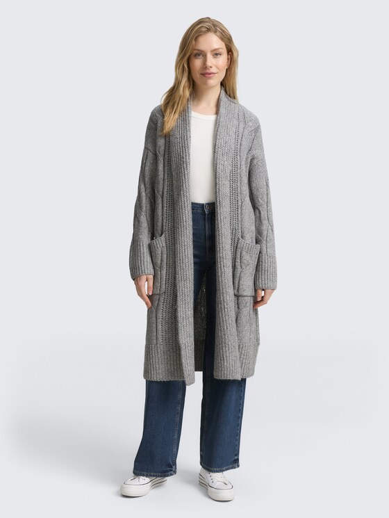 Loose Fit Cardigan mit Zopfmuster von Tom Tailor