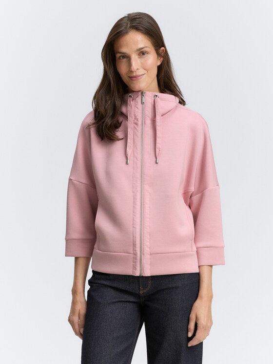 Boxy Fit Scuba Sweatjacke von Women, Morning Pink