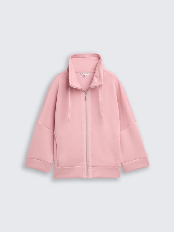 Boxy fit scuba sweatshirt jacket by Tom Tailor