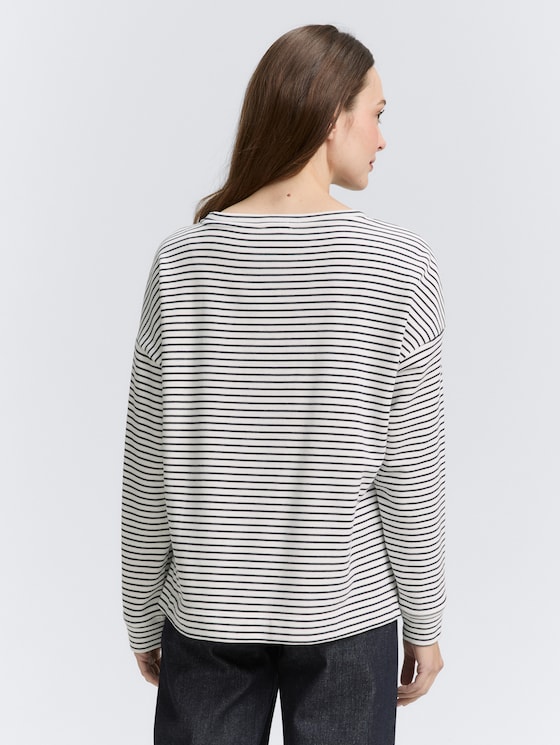 Sweatshirt met streepjesmotief door Women, eclipse blue offwhite stripe