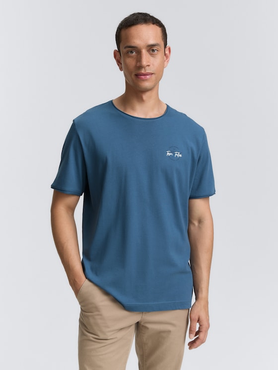 T-Shirt mit Print von Men, real teal blue