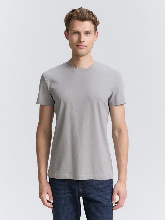 Slim Fit T-Shirt mit Stretch von Men, formal grey