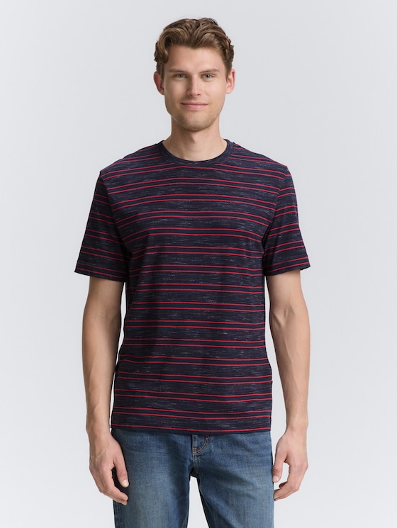 T-Shirt mit Streifenmuster von Men, navy yarn dye stripe
