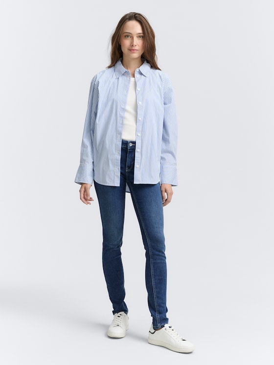 TTLUCIE Jeans skinny par Women, mid stone wash denim