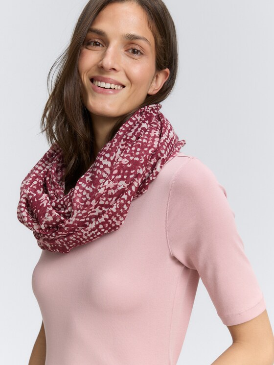 Lussjaal met patroon door Women, dark red abstract dot design