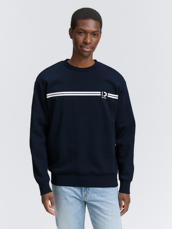 Crewneck Sweatshirt mit Print von Denim Male, sky captain blue