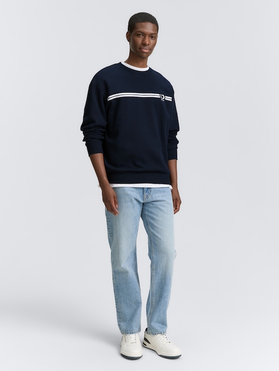 Crewneck Sweatshirt mit Print von Denim Male, sky captain blue