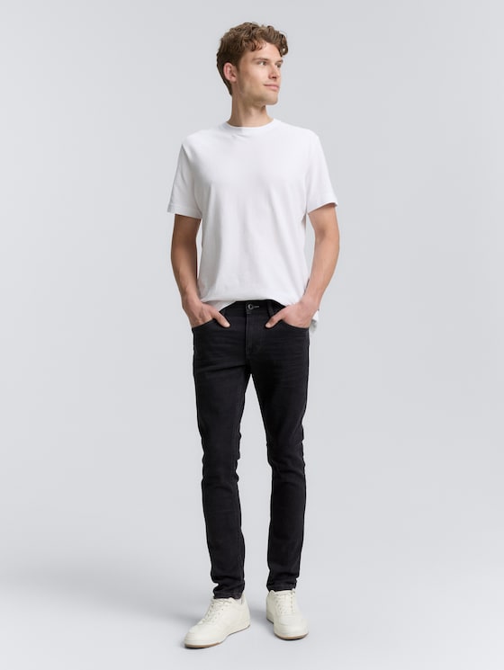 TTTROY SLIM Jeans mit Stretch von Men, clean rinsed black denim