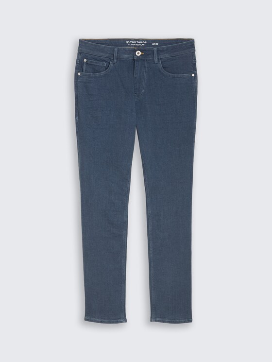 TTJOSH REGULAR SLIM jeans met stretch door Men, rinsed blue grey denim