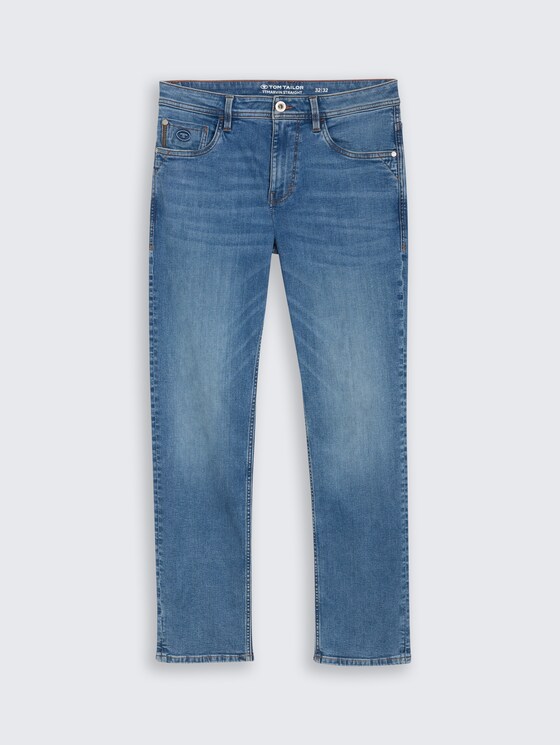 TTMARVIN STRAIGHT jeans met superstretch door Men, mid stone bright blue denim