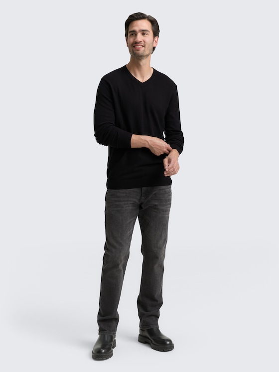 Strickpullover mit Kaschmir-Anteil von Men, Black