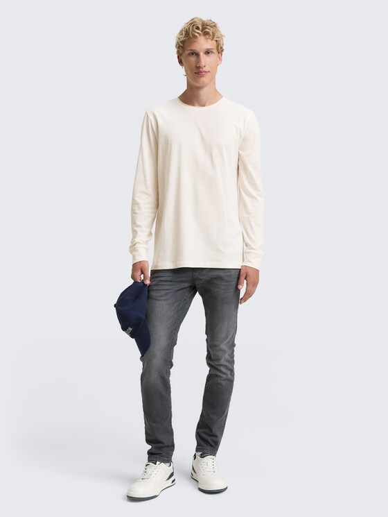 Langarmshirt aus Baumwolle von Denim Male, Gardenia White