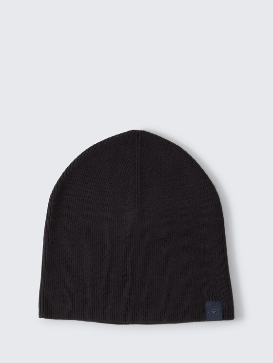 Beanie Mütze mit Kaschmir-Anteil von Men, Black