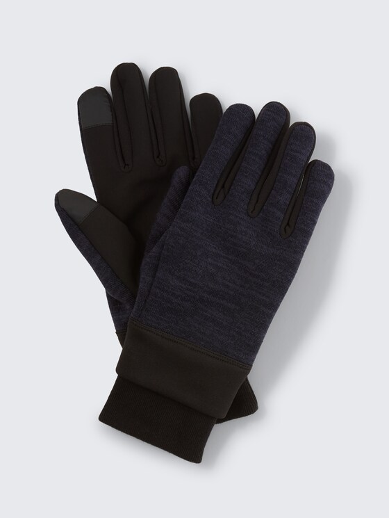Gants pour smartphone par Men, Knitted Navy Melange