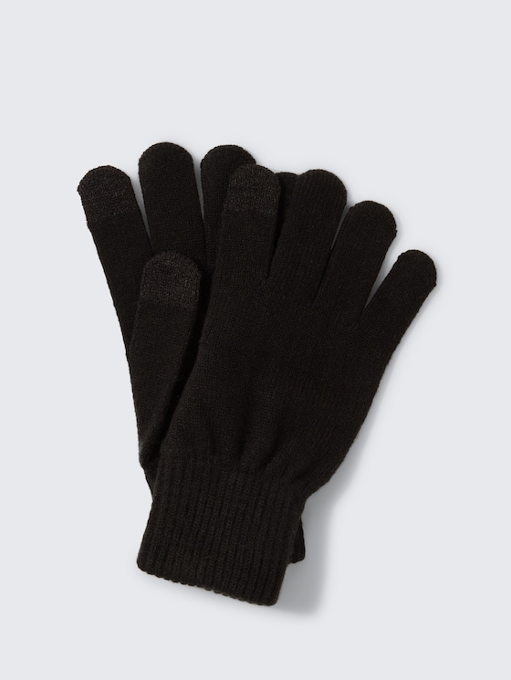 Gants pour smartphone par Denim Male, Black