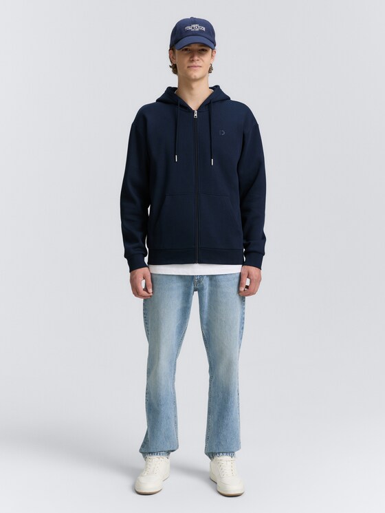 Hoodie Sweatjacke mit Logo-Print von Denim Male, sky captain blue