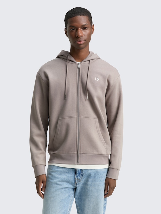 Hoodie Sweatjacke mit Logo-Print von Denim Male, Satellite