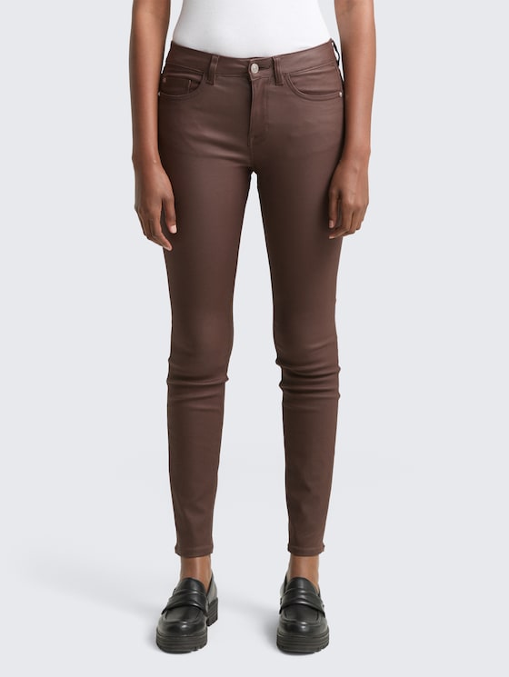Coated TTNELA SKINNY Jeans von Denim Female, brown coated denim