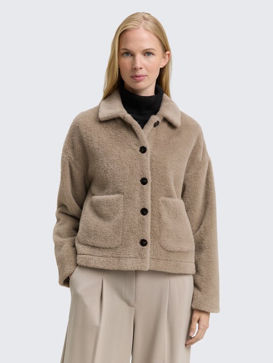 Teddyjas met zakken door Women, soft taupe grey