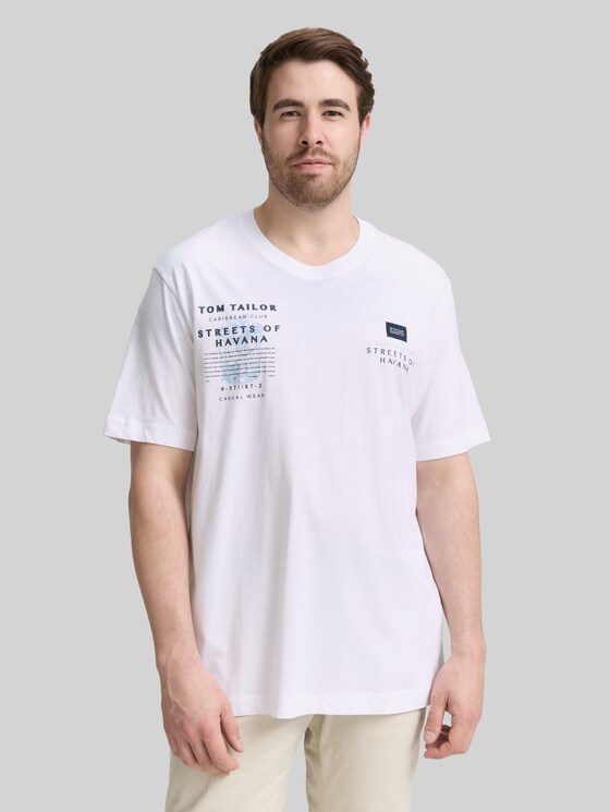 Tom Tailor Basic T-Shirt Für Herren In Plussize – Lässig, Mit Print, Perfekt Für Größere Männer