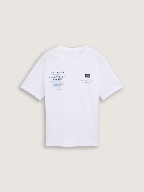 Plus Size - T-Shirt mit Print von Men Plus Size, White