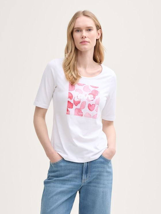 T-Shirt mit Print von Women, White
