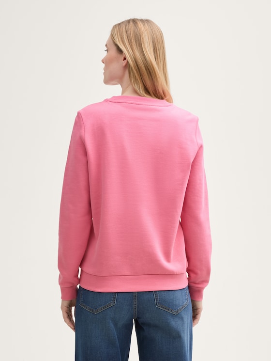 Loose fit sweatshirt with print by Women, Bright Rose