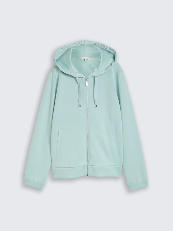Hoodie Sweatjacke aus Scuba von Women, blue haze