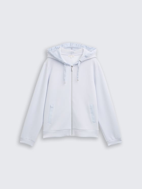 Hoodie Sweatjacke aus Scuba von Women, soft dusty blue