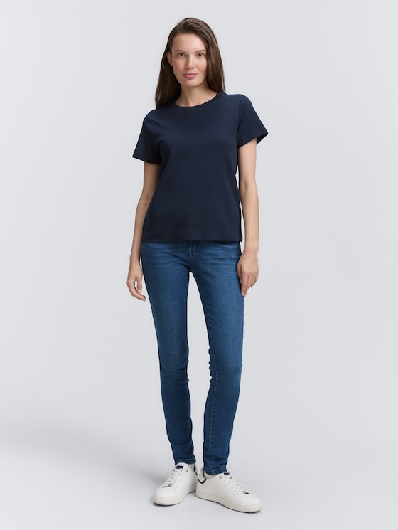 TTLUCIE Jeans skinny par Women, mid stone wash denim
