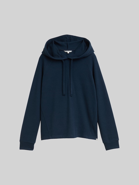 Loose fit hoodie sweatshirt in green by Tom Tailor
