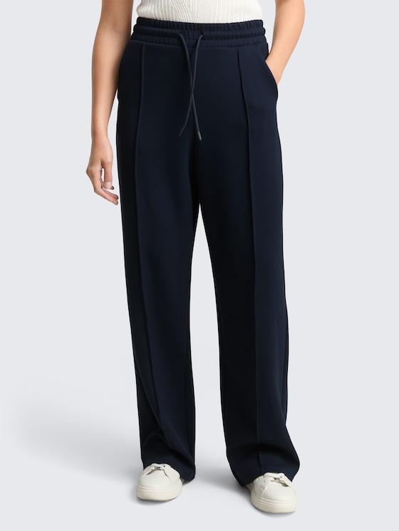 Straight Scuba Trousers by Denim Female, sky captain blue