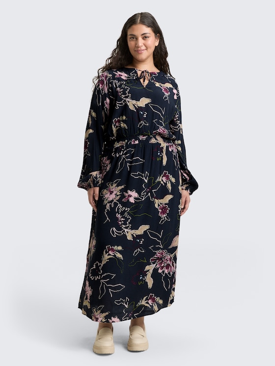 Plus Size - Maxi-Kleid mit Blumenmuster von Women Plus Size, big flower design