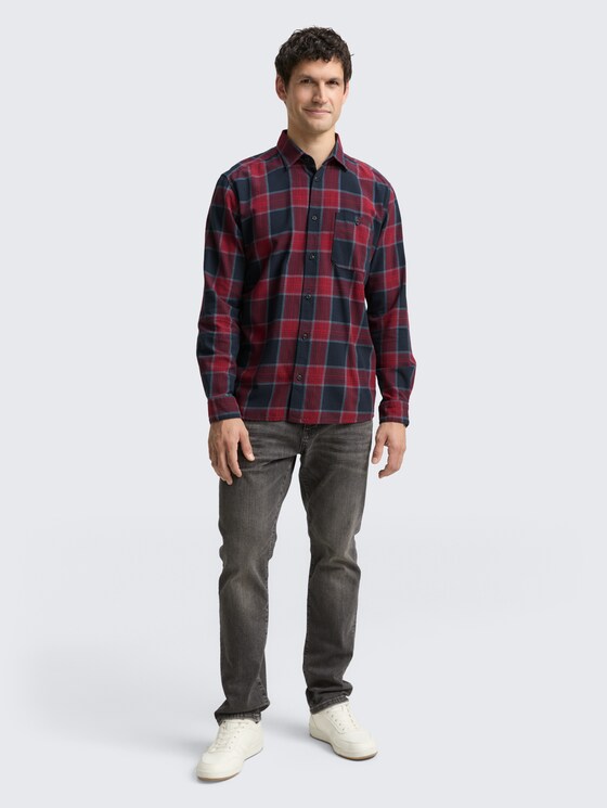 Comfort Fit Hemd mit Karomuster von Men, navy red check