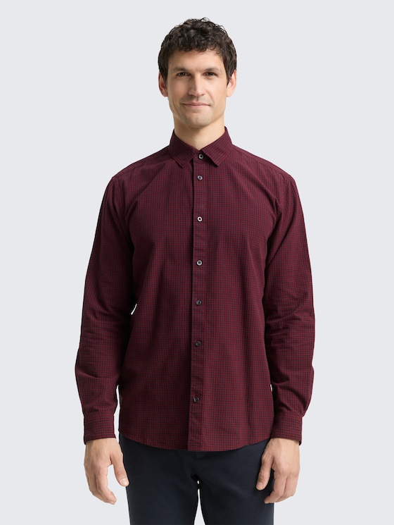 Regular Fit Hemd mit Karomuster von Men, red vichy check