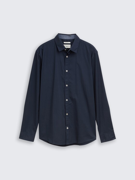 Regular fit overhemd met stretch door Men, sky captain blue