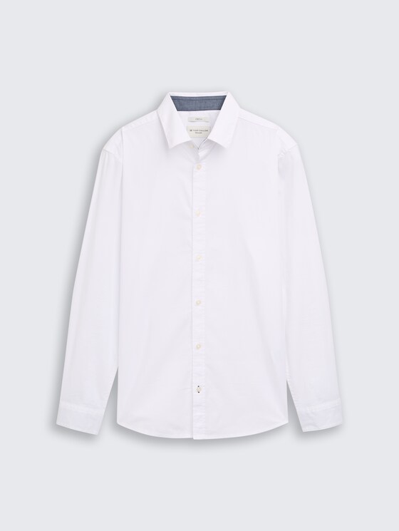 Regular fit overhemd met stretch door Men, White