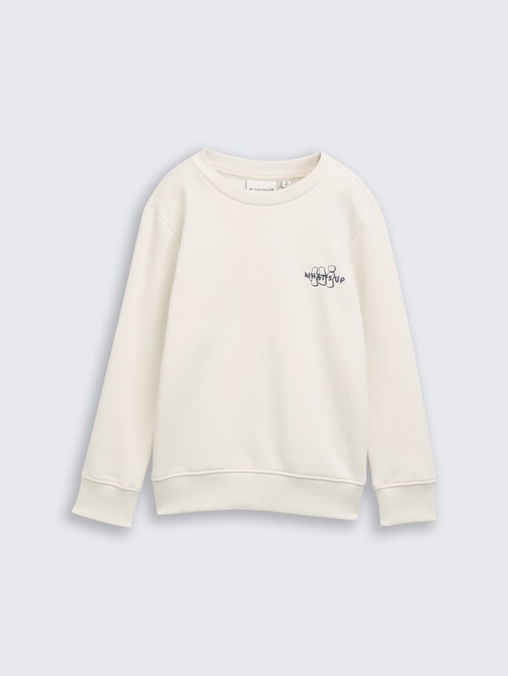 Sweat-shirt avec imprimé par Mini Boys, greyish white