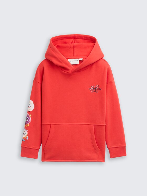 Sweat à capuche oversize par Mini Boys, soft red