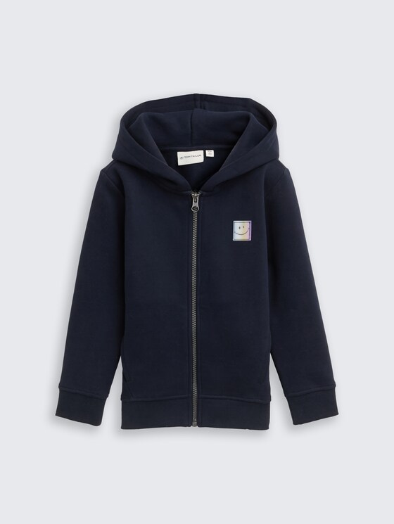 Hoodie Sweatjacke und Rückenprint von Mini Boys, sky captain blue