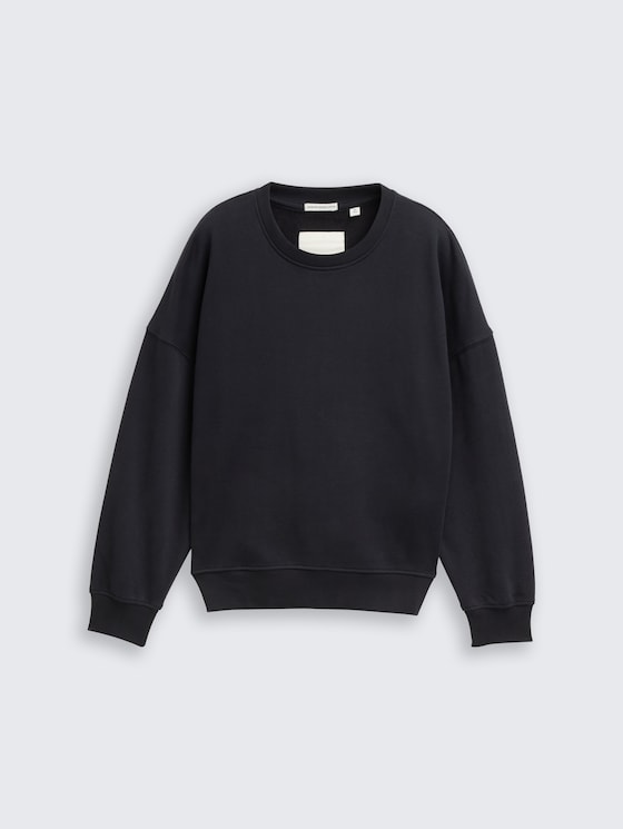 Oversized sweatshirt with back print by Teen Boys, heavy black