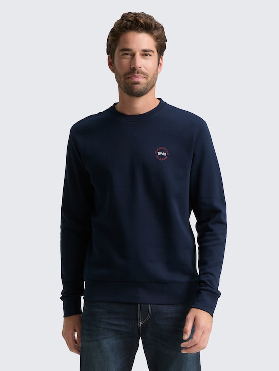 Sweatshirt met logoprint door Men, sky captain blue