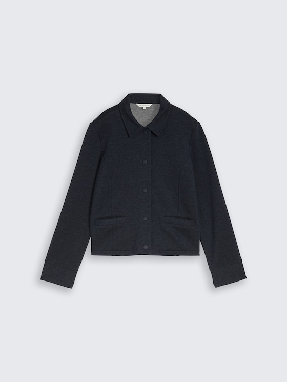 Regular fit piqué jacket by Women, blue melange pique