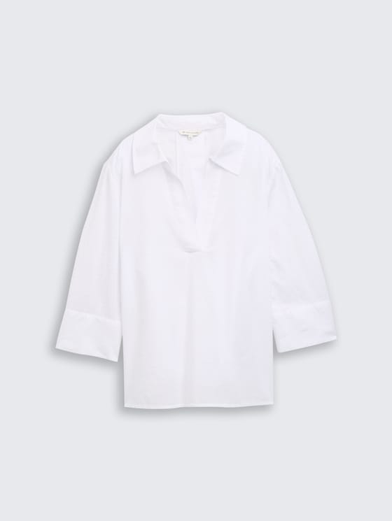 Loose Fit Bluse mit Stickerei von Women, white dobby