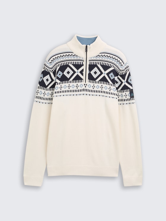 Fair-Isle Troyer Strickpullover von Tom Tailor